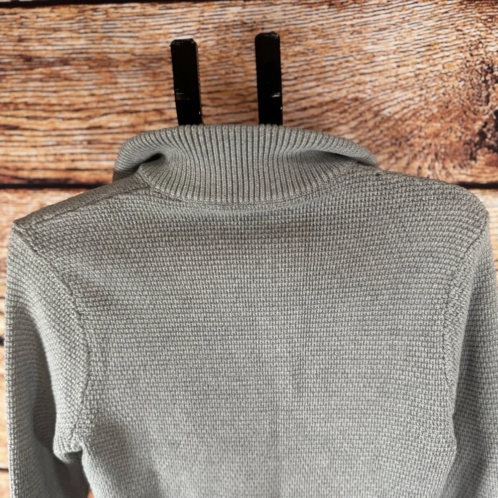 J.Crew‎ Men’s Gray Quarter Zip Waffle Knit Sweater | Business Casual 100% Cotton